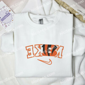 Cincinnati Bengal Embroidered Hoodie, NFL Sports Embroidered Shirt, Best Fandome Gift Ideas 1 Cincinnati Bengal Embroidered Hoodie NFL Sports Embroidered Shirt Best Fandome Gift Ideas 3
