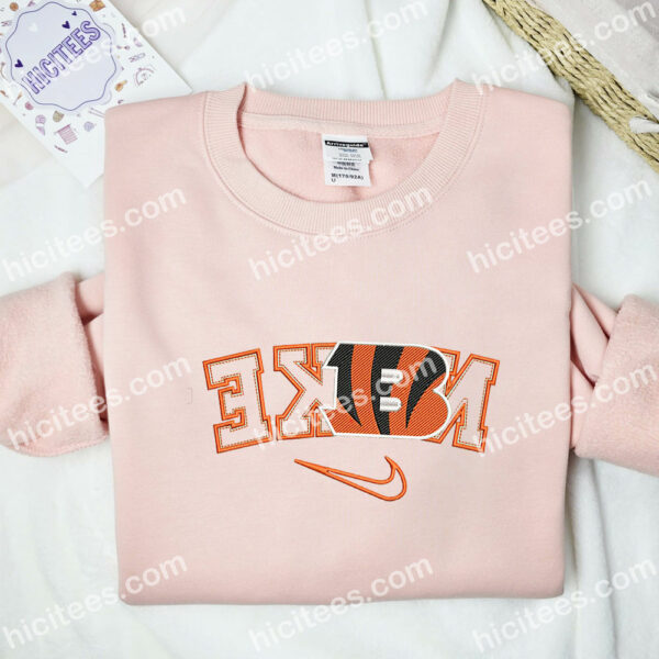 Cincinnati Bengal Embroidered Hoodie, NFL Sports Embroidered Shirt, Best Fandome Gift Ideas
