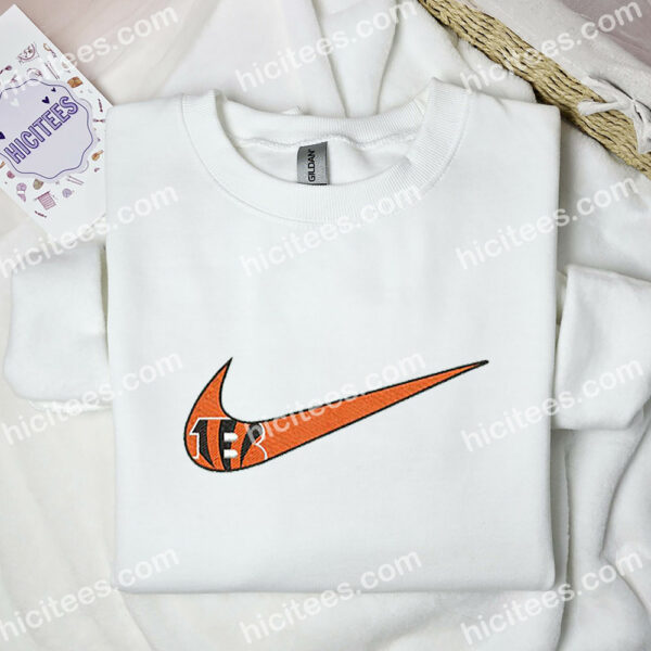 Cincinnati Bengal Embroidered Hoodie, NFL Sports Embroidered Sweatshirt, Brand Embroidered Hoodie