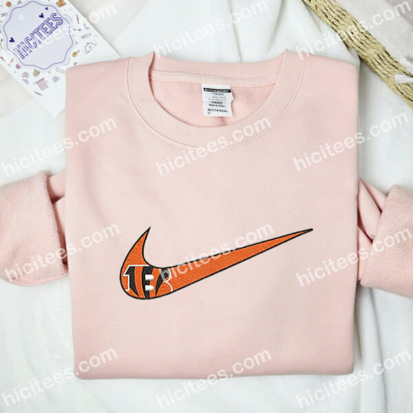 Cincinnati Bengal Embroidered Hoodie, NFL Sports Embroidered Sweatshirt, Brand Embroidered Hoodie