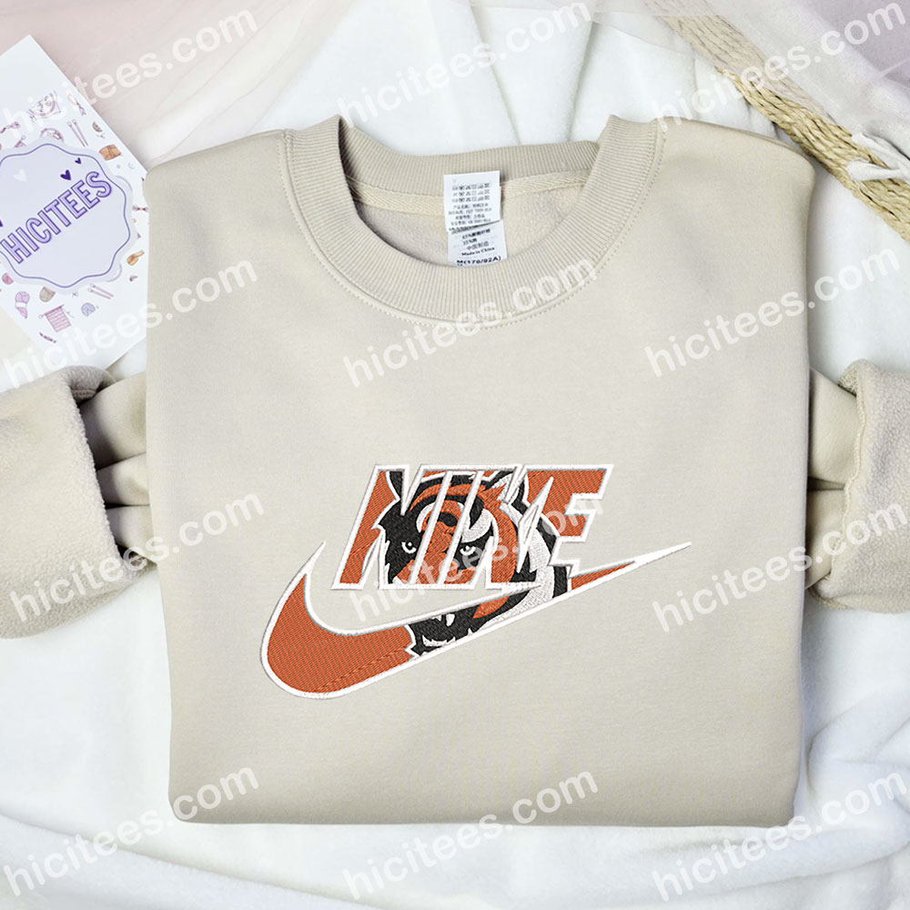 Cincinnati Bengal Embroidered Hoodie, NFL Sports Embroidered Sweatshirt, Brand Embroidered Shirt Cincinnati Bengal Embroidered Hoodie, NFL Sports Embroidered Sweatshirt, Brand Embroidered Shirt