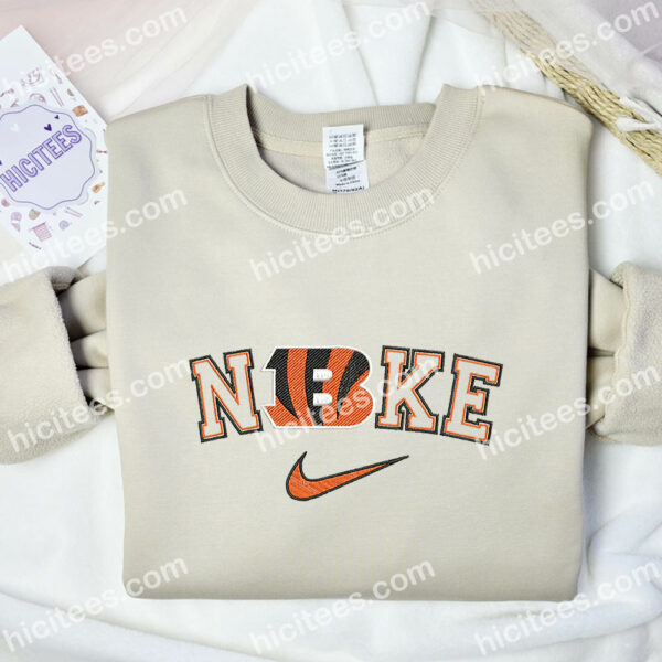 Cincinnati Bengal Embroidered Shirt, NFL Sports Embroidered Hoodie, Best Fandome Gift Ideas