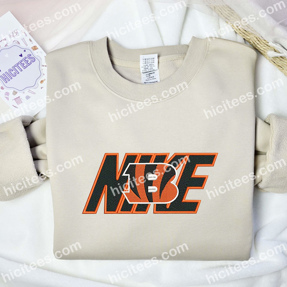 Cincinnati Bengal Embroidered Shirt, NFL Sports Embroidered Hoodie, Brand Embroidered Sweatshirt Cincinnati Bengal Embroidered Shirt, NFL Sports Embroidered Hoodie, Brand Embroidered Sweatshirt