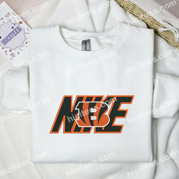 Cincinnati Bengal Embroidered Shirt, NFL Sports Embroidered Hoodie, Brand Embroidered Sweatshirt