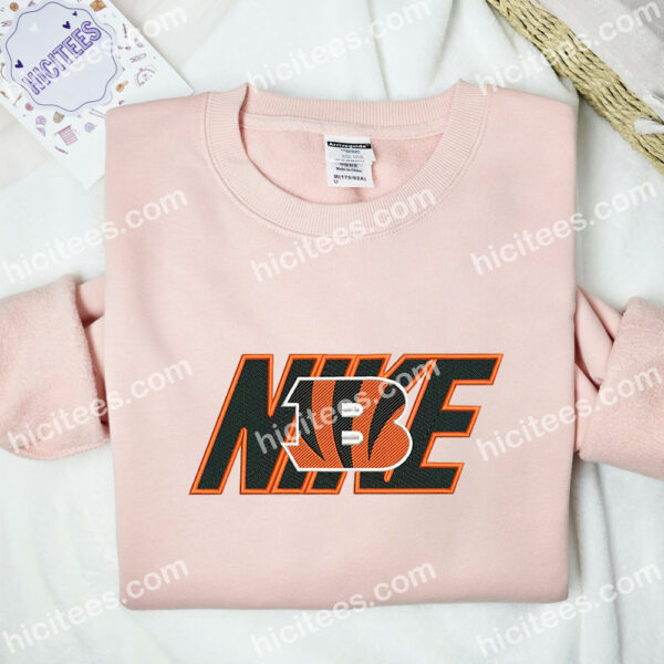 Cincinnati Bengal Embroidered Shirt, NFL Sports Embroidered Hoodie, Brand Embroidered Sweatshirt