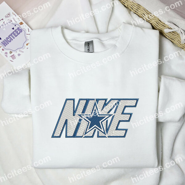 Dallas Cowboys Embroidered Shirt, NFL Sports Embroidered Shirt, Brand Embroidered Hoodie