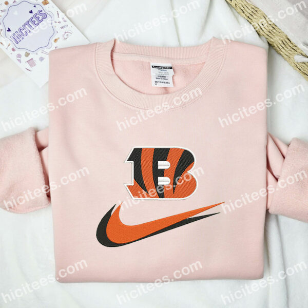 Cincinnati Bengal Embroidered Shirt, NFL Sports Embroidered Sweatshirt, Brand Embroidered Hoodie