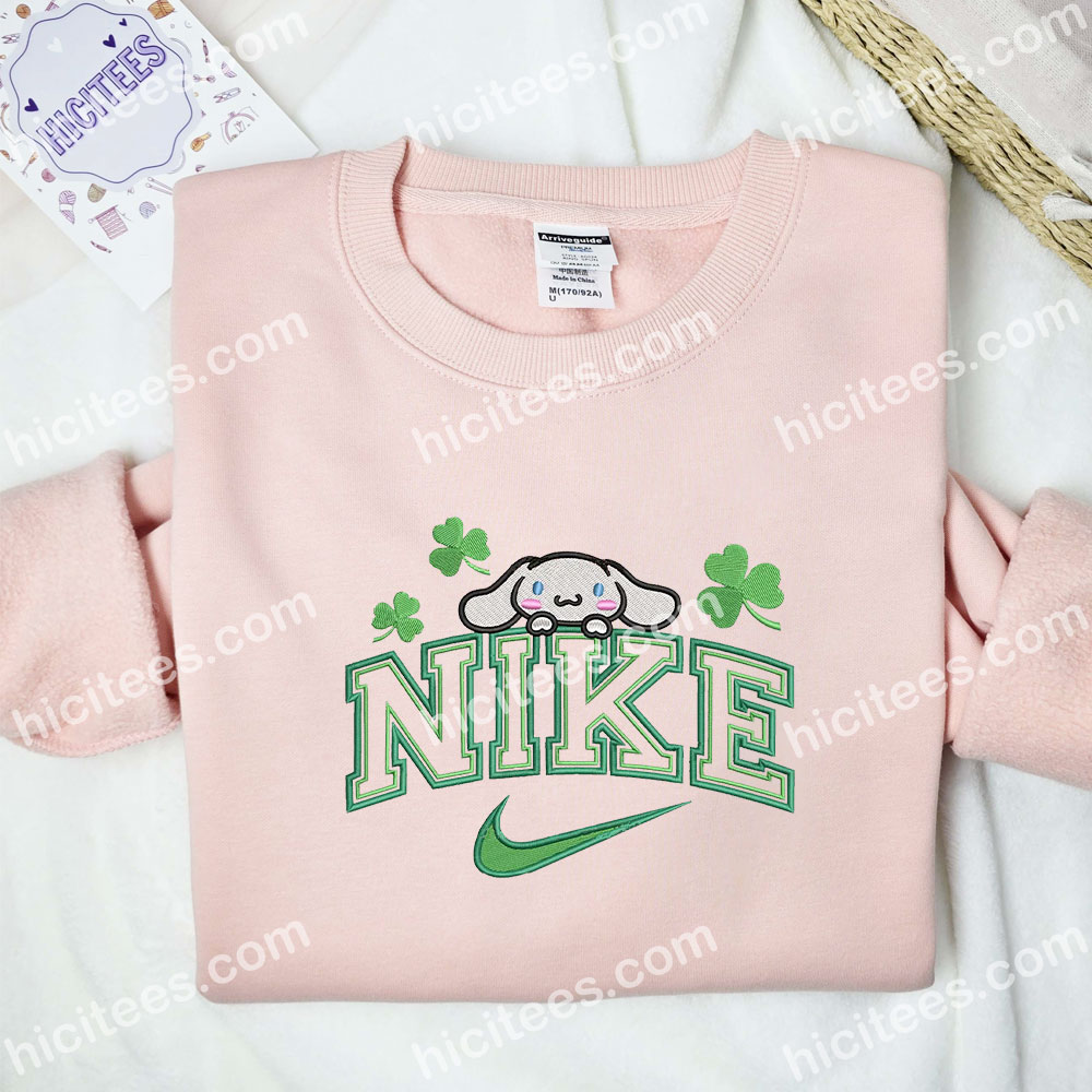 Cinnamoroll Shamrocks Embroidered Hoodie, Cartoon Embroidered Sweatshirt, Saint Patrick’s Day Embroidered Shirt Cinnamoroll Shamrocks Embroidered Hoodie, Cartoon Embroidered Sweatshirt, Saint Patrick’s Day Embroidered Shirt