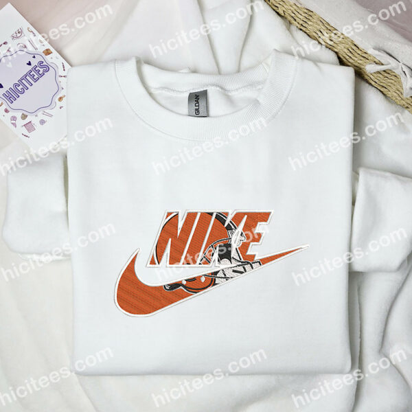Cleveland Browns Embroidered Hoodie, NFL Sports Embroidered Shirt, Brand Embroidered Sweatshirt