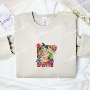 luffy red punch one piece anime embroidered shirt 3 jxuqz