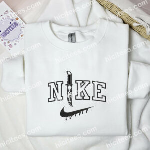 Ghostface Knife Embroidered Shirt, Horror Movie Embroidered Sweatshirt, Halloween Embroidered Hoodie 1 Ghostface Knife Embroidered Shirt Horror Movie Embroidered Sweatshirt Halloween Embroidered Hoodie 3