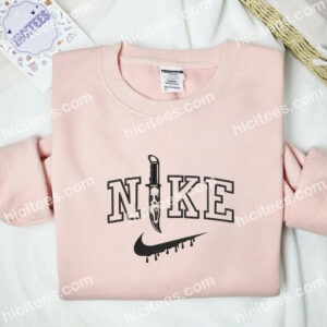 Ghostface Knife Embroidered Shirt, Horror Movie Embroidered Sweatshirt, Halloween Embroidered Hoodie 2 Ghostface Knife Embroidered Shirt Horror Movie Embroidered Sweatshirt Halloween Embroidered Hoodie