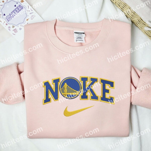 Golden State Warriors Embroidered Hoodie, Basketball Embroidered Sweatshirt, NBA Sports Embroidered Shirt