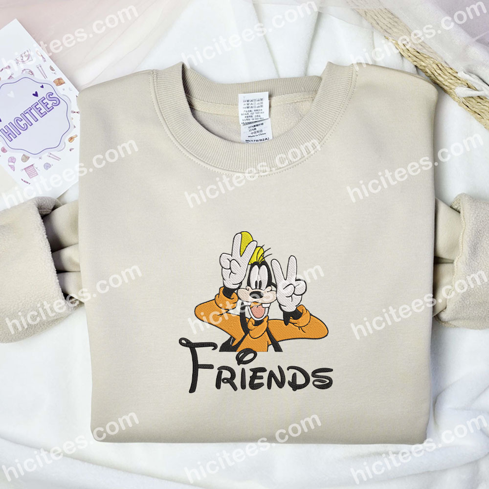 Goofy Best Friend Embroidered Shirt, Disney Characters Embroidered Sweatshirt, Cartoon Embroidered Hoodie Goofy Best Friend Embroidered Shirt, Disney Characters Embroidered Sweatshirt, Cartoon Embroidered Hoodie