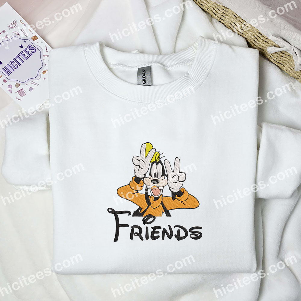 Goofy Best Friend Embroidered Shirt, Disney Characters Embroidered Sweatshirt, Cartoon Embroidered Hoodie Goofy Best Friend Embroidered Shirt, Disney Characters Embroidered Sweatshirt, Cartoon Embroidered Hoodie