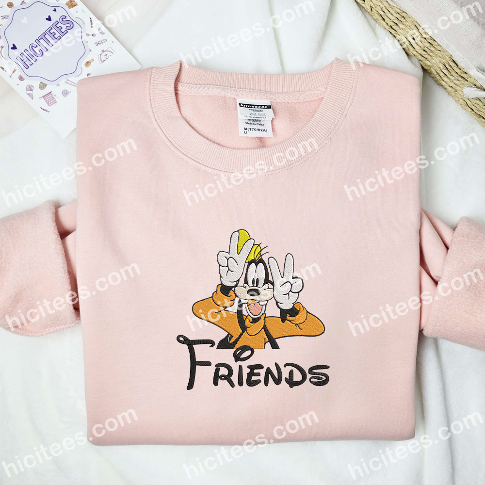 Goofy Best Friend Embroidered Shirt, Disney Characters Embroidered Sweatshirt, Cartoon Embroidered Hoodie Goofy Best Friend Embroidered Shirt, Disney Characters Embroidered Sweatshirt, Cartoon Embroidered Hoodie