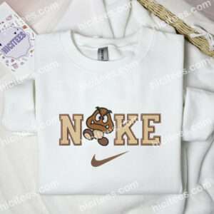 Goomba Embroidered Hoodie, Super Mario Embroidered Sweatshirt, Video Game Characters Embroidered Shirt 1 Goomba Embroidered Hoodie Super Mario Embroidered Sweatshirt Video Game Characters Embroidered Shirt 3