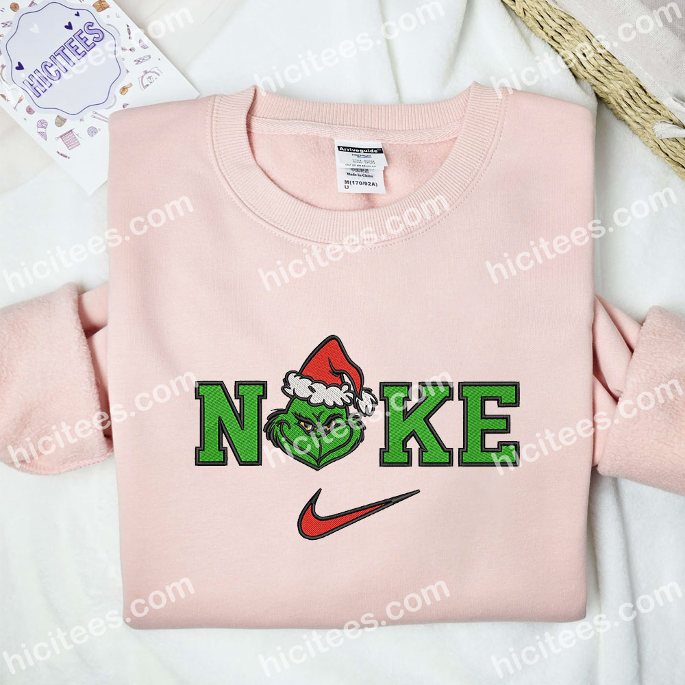 Grinch Face Embroidered Shirt, Movie Embroidered Hoodie, Christmas Embroidered Sweatshirt Grinch Face Embroidered Shirt, Movie Embroidered Hoodie, Christmas Embroidered Sweatshirt