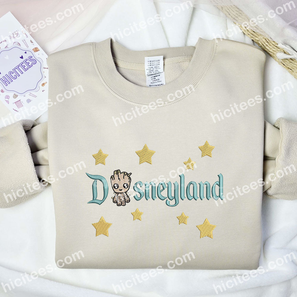 Groot Disneyland Embroidered Hoodie, Movie Embroidered Sweatshirt, Marvel Embroidered Shirt Groot Disneyland Embroidered Hoodie, Movie Embroidered Sweatshirt, Marvel Embroidered Shirt