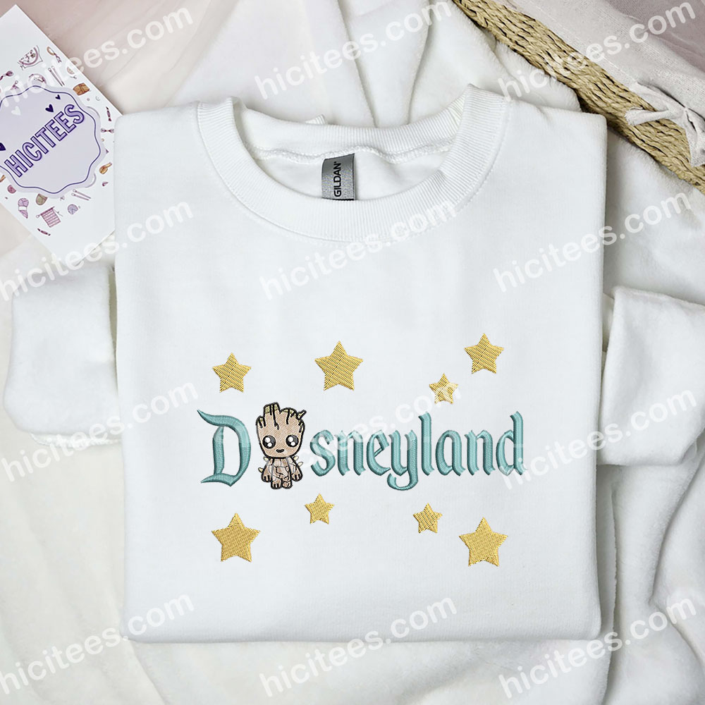 Groot Disneyland Embroidered Hoodie, Movie Embroidered Sweatshirt, Marvel Embroidered Shirt Groot Disneyland Embroidered Hoodie, Movie Embroidered Sweatshirt, Marvel Embroidered Shirt