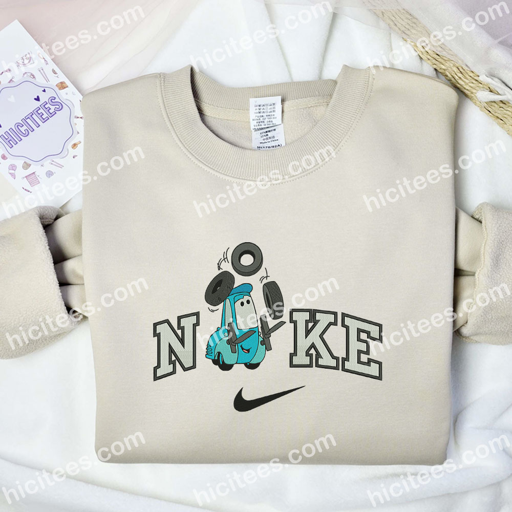 Guido Cars Embroidered Hoodie, Pixar Cars Embroidered Sweatshirt, Disney Characters Embroidered Shirt Guido Cars Embroidered Hoodie, Pixar Cars Embroidered Sweatshirt, Disney Characters Embroidered Shirt