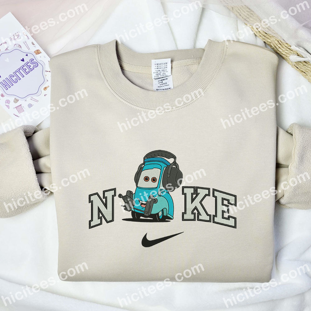 Guido Cars Embroidered Sweatshirt, Pixar Cars Embroidered Hoodie, Disney Characters Embroidered Shirt Guido Cars Embroidered Sweatshirt, Pixar Cars Embroidered Hoodie, Disney Characters Embroidered Shirt