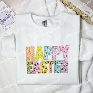 Happy Easter Embroidered Shirt Dr Seuss Cartoon Embroidered Hoodie Easter Day Embroidered Sweatshirt 3
