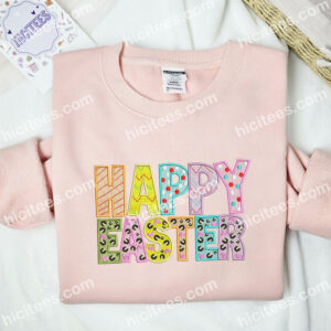 Happy Easter Embroidered Shirt, Dr Seuss Cartoon Embroidered Hoodie, Easter Day Embroidered Sweatshirt 2 Happy Easter Embroidered Shirt Dr Seuss Cartoon Embroidered Hoodie Easter Day Embroidered Sweatshirt