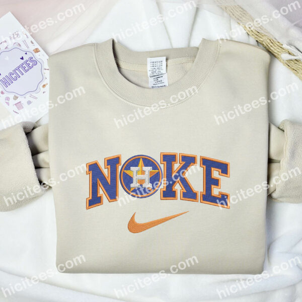 Houston Astros Embroidered Shirt, NLB Sports Embroidered Sweatshirt, Brand Embroidered Hoodie