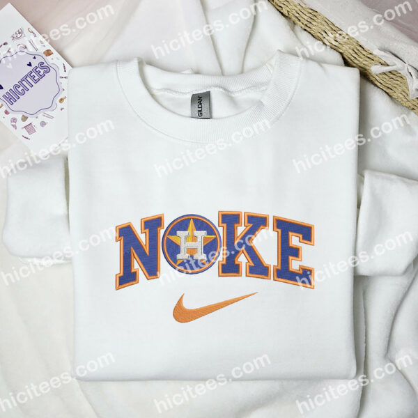 Houston Astros Embroidered Shirt, NLB Sports Embroidered Sweatshirt, Brand Embroidered Hoodie