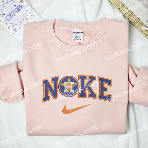 Houston Astros Embroidered Shirt, NLB Sports Embroidered Sweatshirt, Brand Embroidered Hoodie