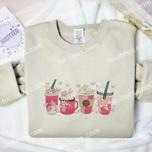 Ice Cream Embroidered Shirt Favorite Food Embroidered Sweatshirt Valentine Day Embroidered Hoodie 2
