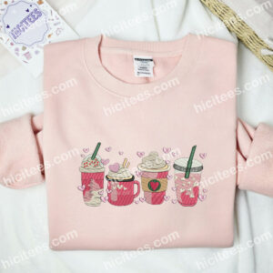 Ice Cream Embroidered Shirt Favorite Food Embroidered Sweatshirt Valentine Day Embroidered Hoodie