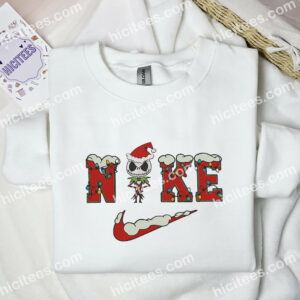 Jack Skellington Chibi Embroidered Shirt, Movie Embroidered Hoodie, Christmas Embroidered Sweatshirt 1 Jack Skellington Chibi Embroidered Shirt Movie Embroidered Hoodie Christmas Embroidered Sweatshirt 3