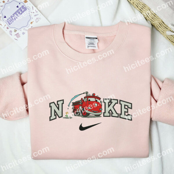 Firefighter Embroidered Hoodie, Pixar Cars Embroidered Sweatshirt, Disney Characters Embroidered Shirt