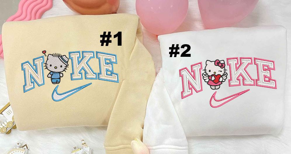 Kitty Embroidered Hoodies