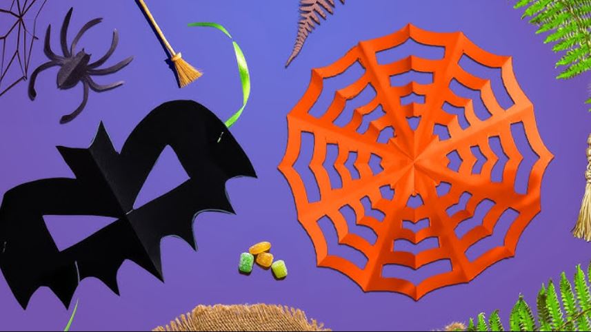 DIY Paper Bats Spiders