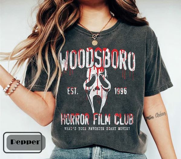 Horror Movie Quote embroidered Shirt Horror Movie Quote embroidered Shirt