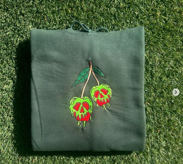 Halloween embroidered hoodie with an apple Halloween embroidered hoodie with an apple