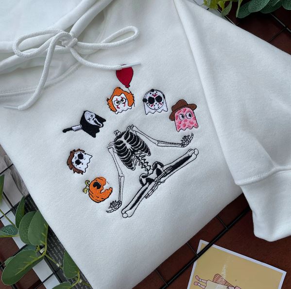 Halloween embroidered hoodie Halloween embroidered hoodie