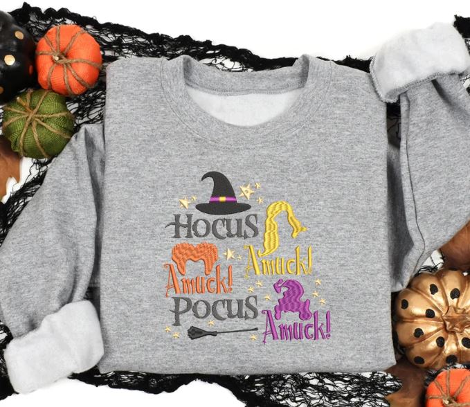 Halloween embroidered shirt for Parents 2
