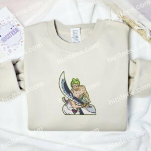 zoro one piece anime embroidered shirt 5 xiyog