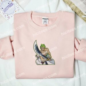 zoro one piece anime embroidered shirt 4 vbm2o