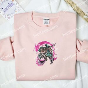 zoro one piece anime embroidered shirt 3 vxtts