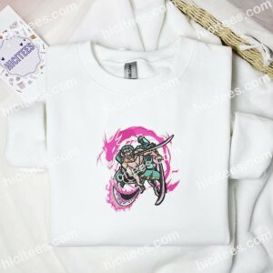 zoro one piece anime embroidered shirt 2 trr2c