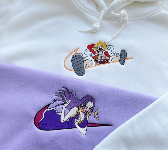 luffy and hancock embroidery