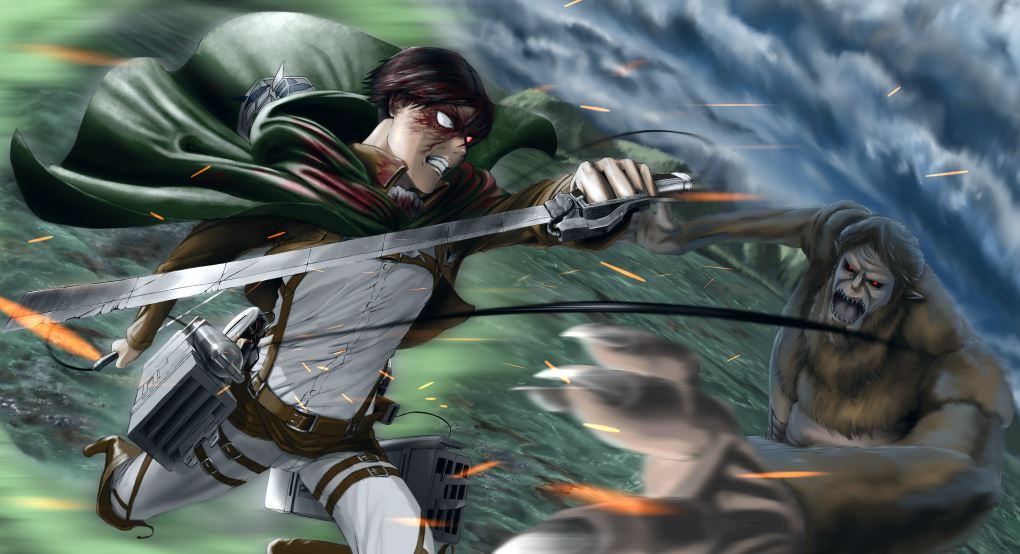 Levi vs. Beast Titan
