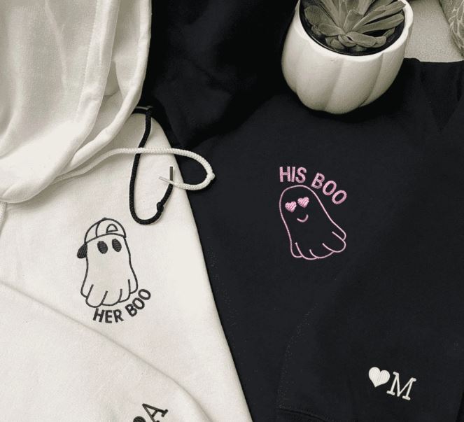 Matching Embroidered Hoodies