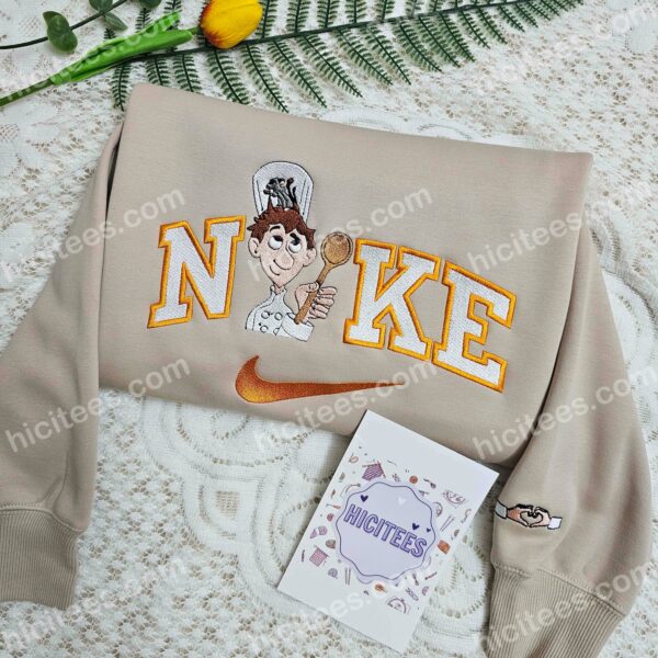 Linguini And Remy Embroidered Shirt, Pixar Ratatouille Embroidered Hoodie, Disney Characters Embroidered T-Shirt