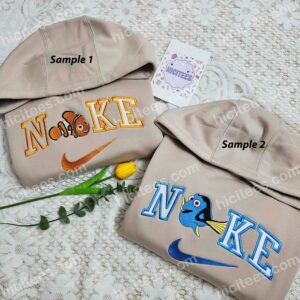 Nemo And Dory Embroidered Shirt Pixar Finding Nemo Embroidered Hoodie Disney Characters Embroidered T Shirt 1